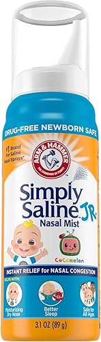 Arm & Hammer Simply Saline Jr. - Niebla nasal 3.1 oz - Cocomelon