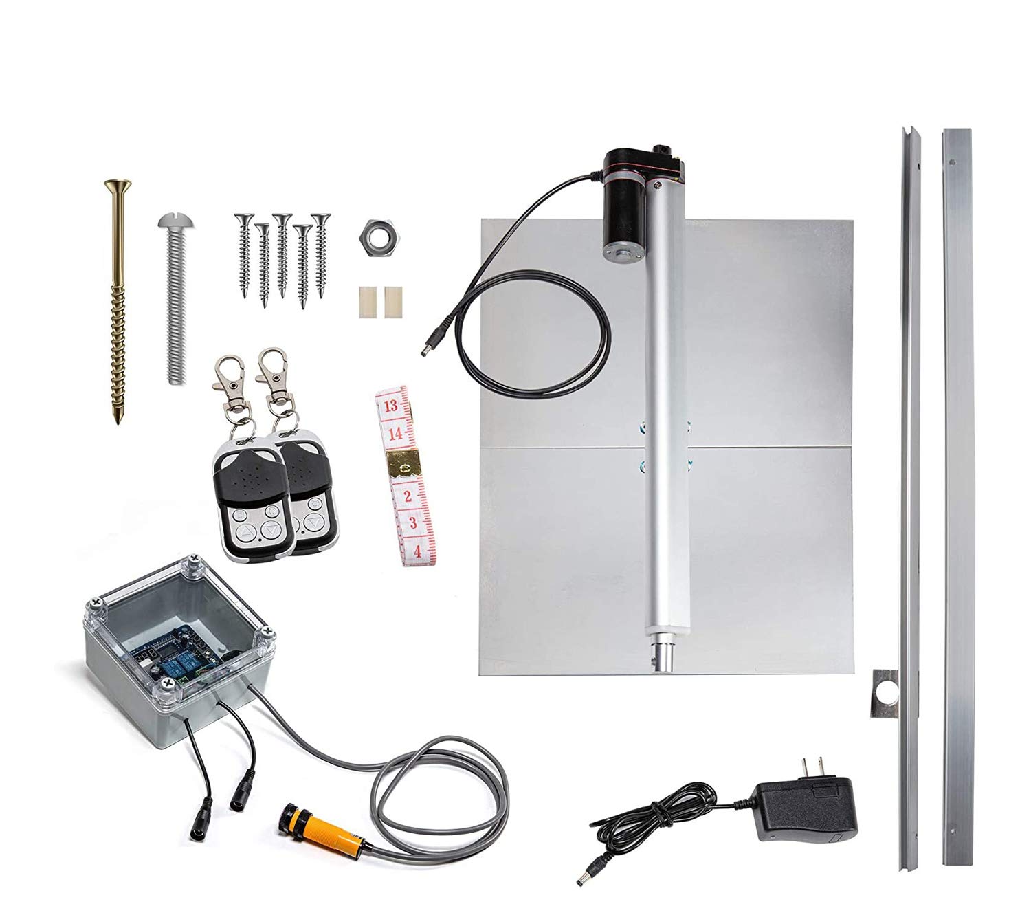 Apriporta Per Pollaio,Kit Di Apertura Automatica Per Porta Con Cursore 30x32cm Porta Per La Sicurezza Dei Polli (Timer)