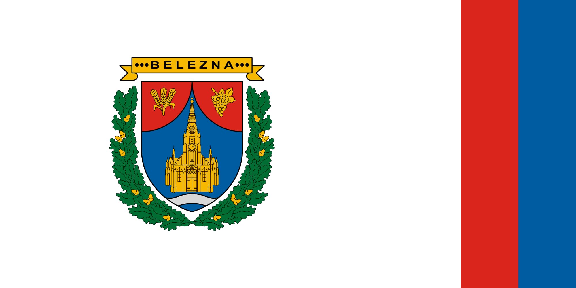 Drapeau Large Belezna pour pavoiser vos façades de mairie et fêtes