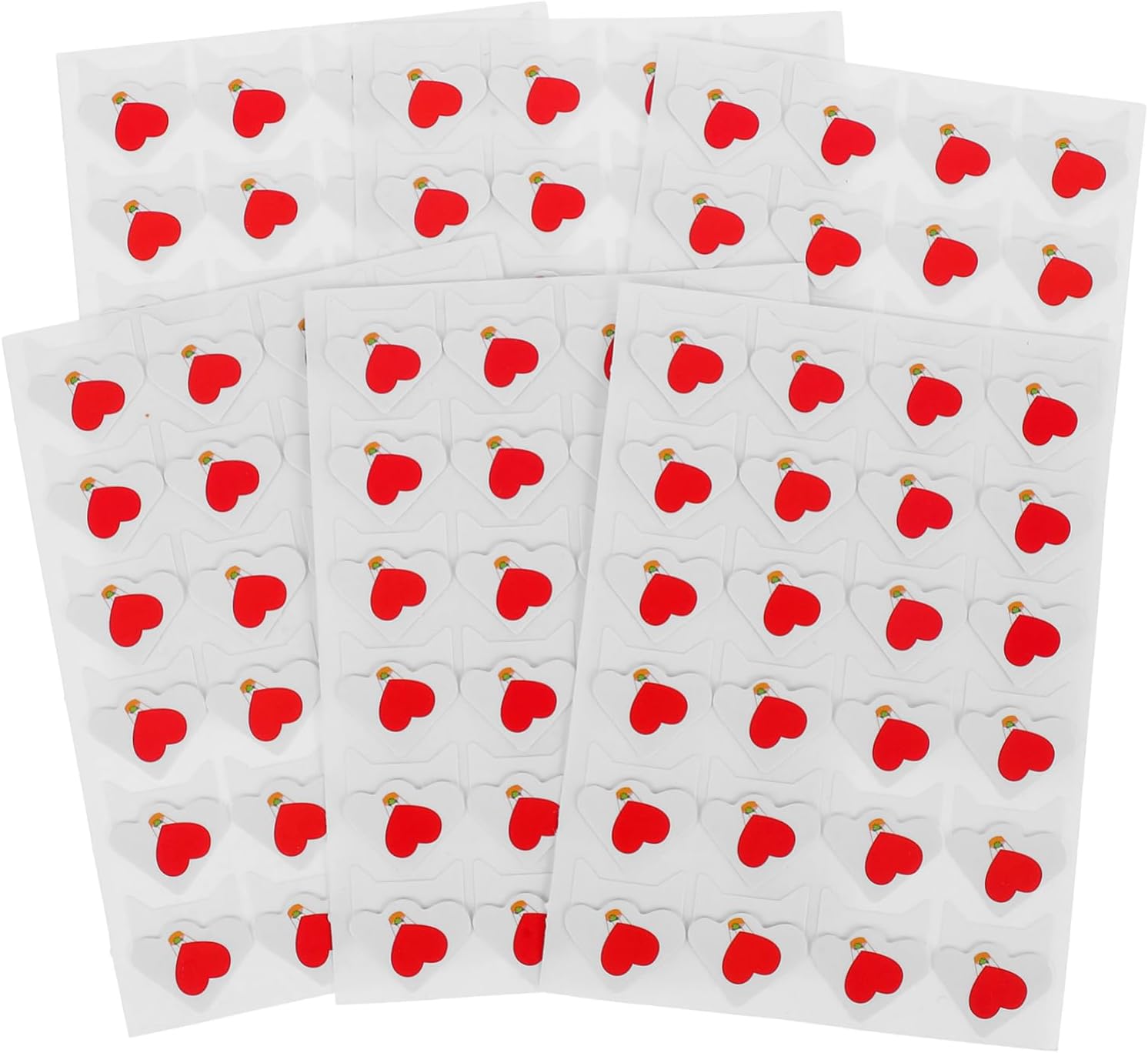 NUOBESTY 6 Sheets Heart Photo Corners Stickers Self Adhesive Scrapbooking Corners for DIY Journals Memory Albums and Collage Art Vintage Inspired