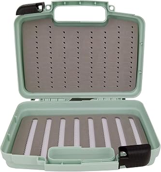 Aventik Streamer Fly Boxes Click Lock Large Streamer Flies Foam Storage Fishing Box Tackle Box Boating Fishing Boxes 14X11X3.35inch/10.43X8.27X3.15inch SF1B Cyan Blue -10.43X8.27X3.15inch