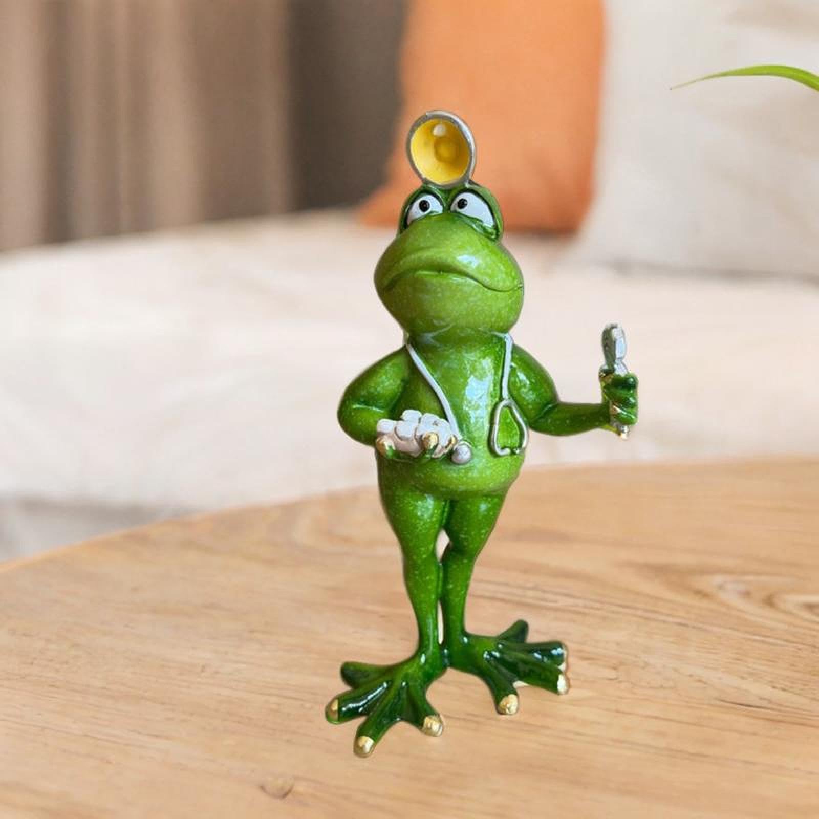 Carta Da Parati Divertente Rana Cartone Animato In Piedi Sulla Sua Mano - Foto 7