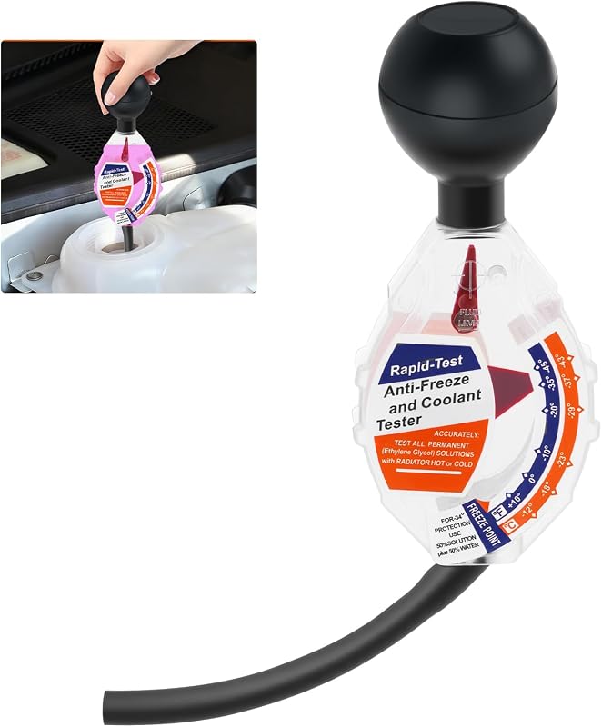 2026 New Antifreeze Tester Automotive,Professional Accurate Coolant Tester with ℉/℃ Display,Portable Engine Antifreeze Testers for Coolant for Winter Freeze & Summer Boil Point
