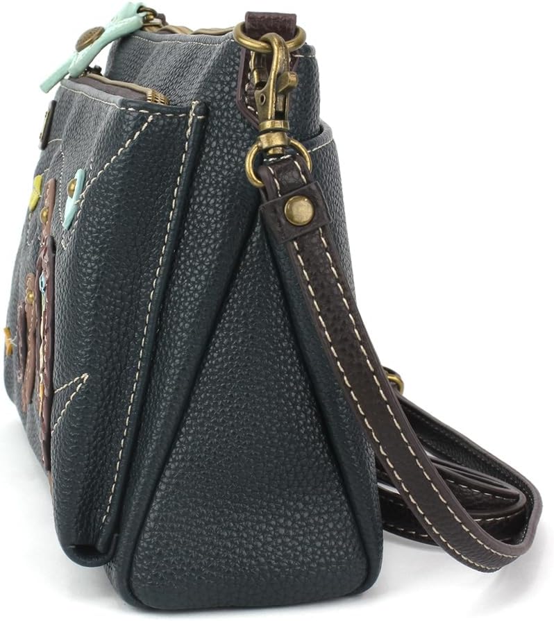 CHALA RFID Protected Vegan Leather Deluxe Crossbody Bag with Adjustable Straps - Image 3