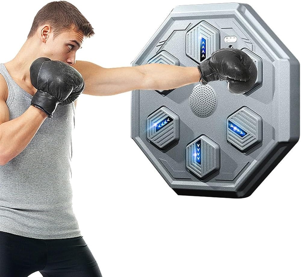 Machine de boxe musicale électronique murale connectée Bluetooth avec gants