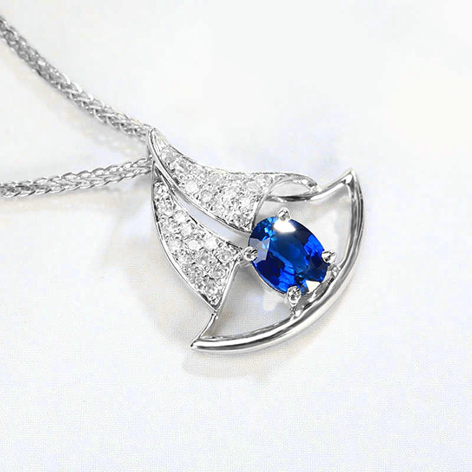 Cadena de platino para mujer 950 con colgante de diseño de barco