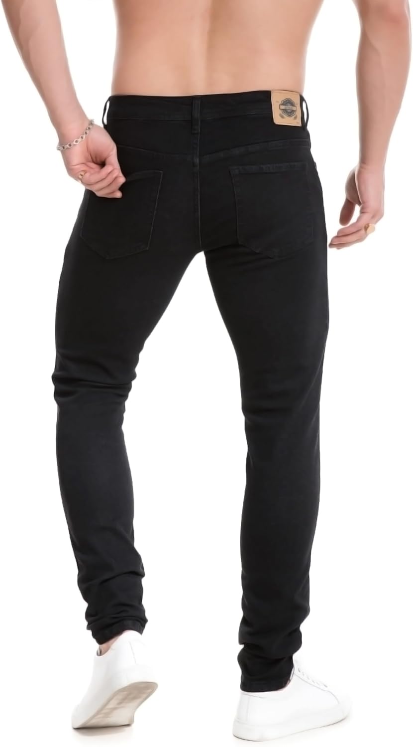 TEGIAS Mens Slim Fit Stretch Jeans Classic Comfort Regular Fit - Image 4