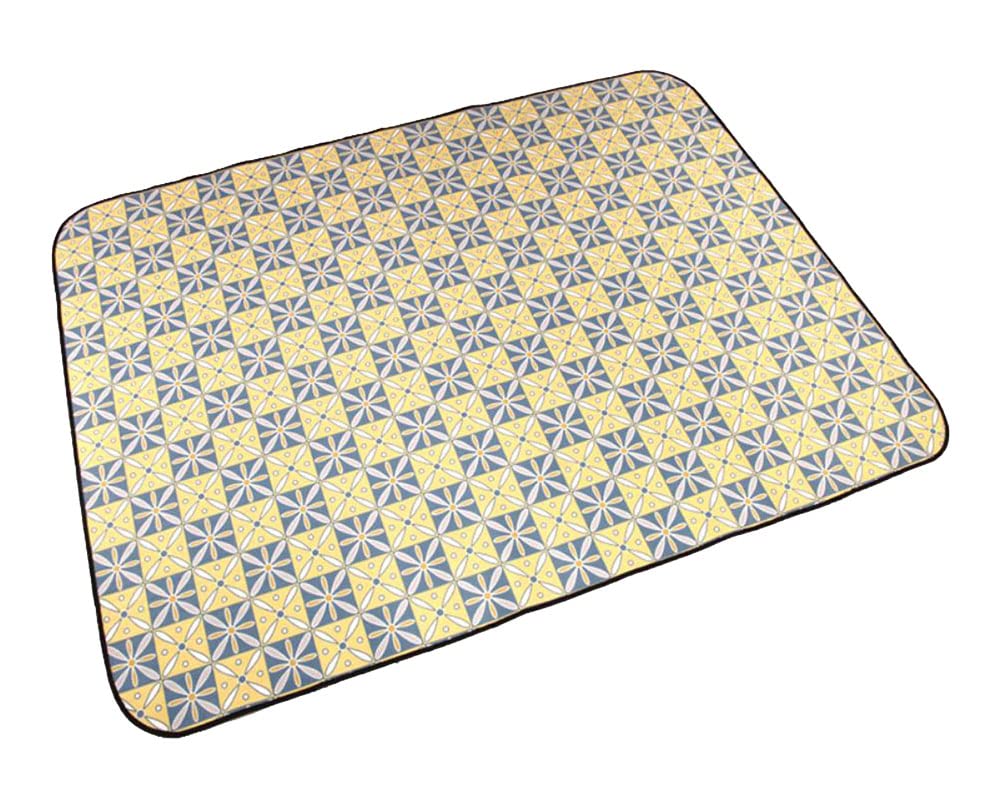 Tapis d'extérieur épaissi Couverture de Pique-Nique Familial Couverture de pelouse de Voyage de Camping Anti-Sable Grand Tapis de Couverture de Pique-Nique Pliant Lavable GrisY