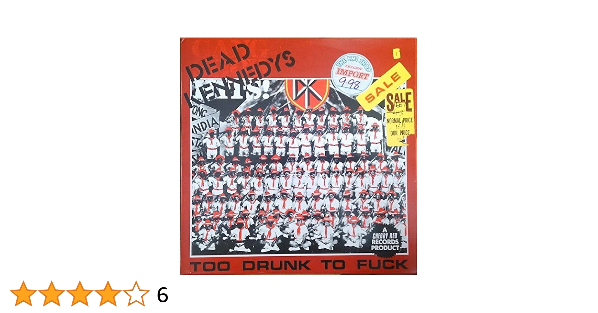 ①稀少レア‼️DEAD KENNEDYS Too Drunk to Fuck T‼️ Too Drunk to Fuck - Wikipedia