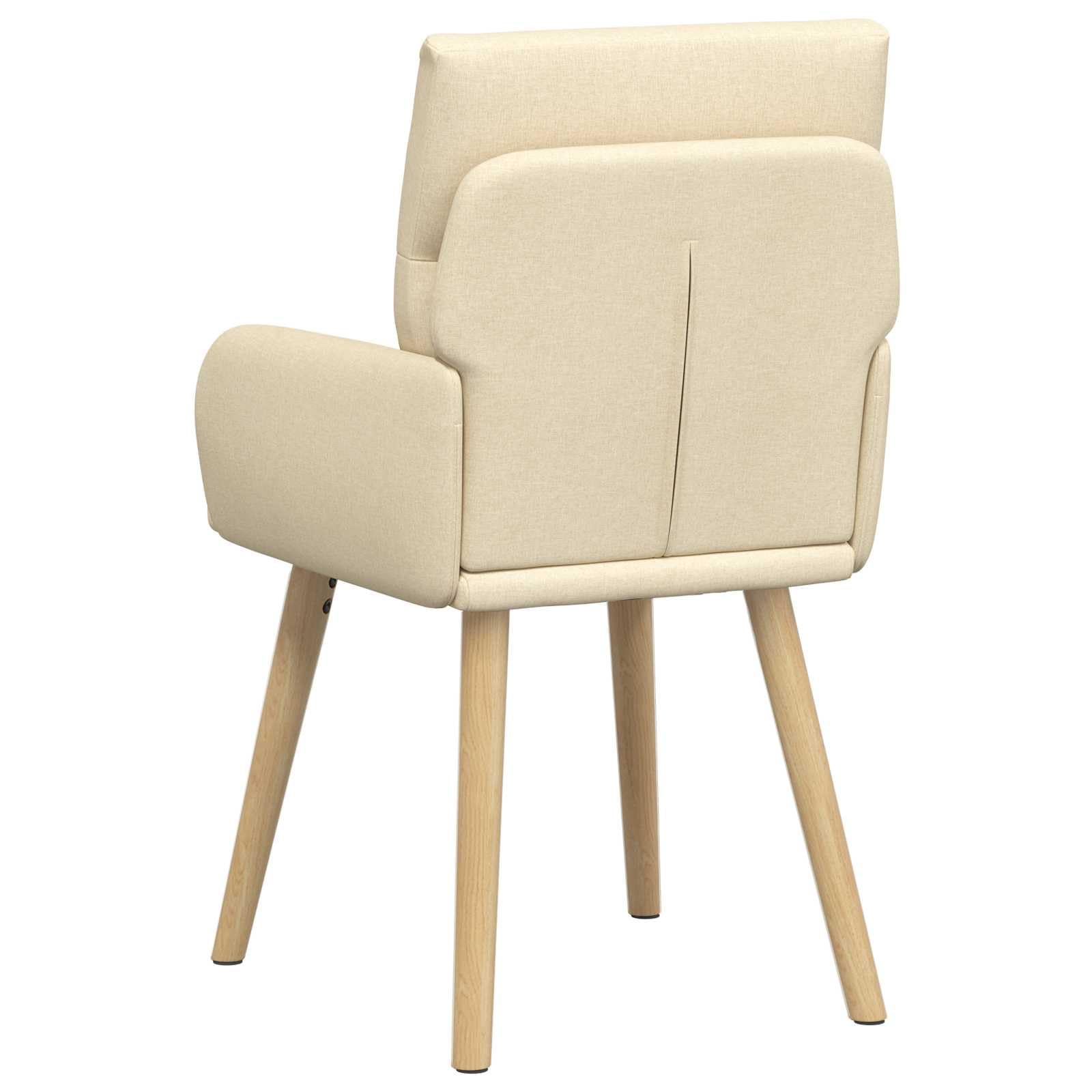 Krzesło do jadalni, zestaw 4 szt., kremowe krzesło tapicerowane z podłokietnikami, ergonomiczne, stabilne, nowoczesne wzornictwo, trwały metalowy stelaż, wygodne, skandynawskie, nadają się do