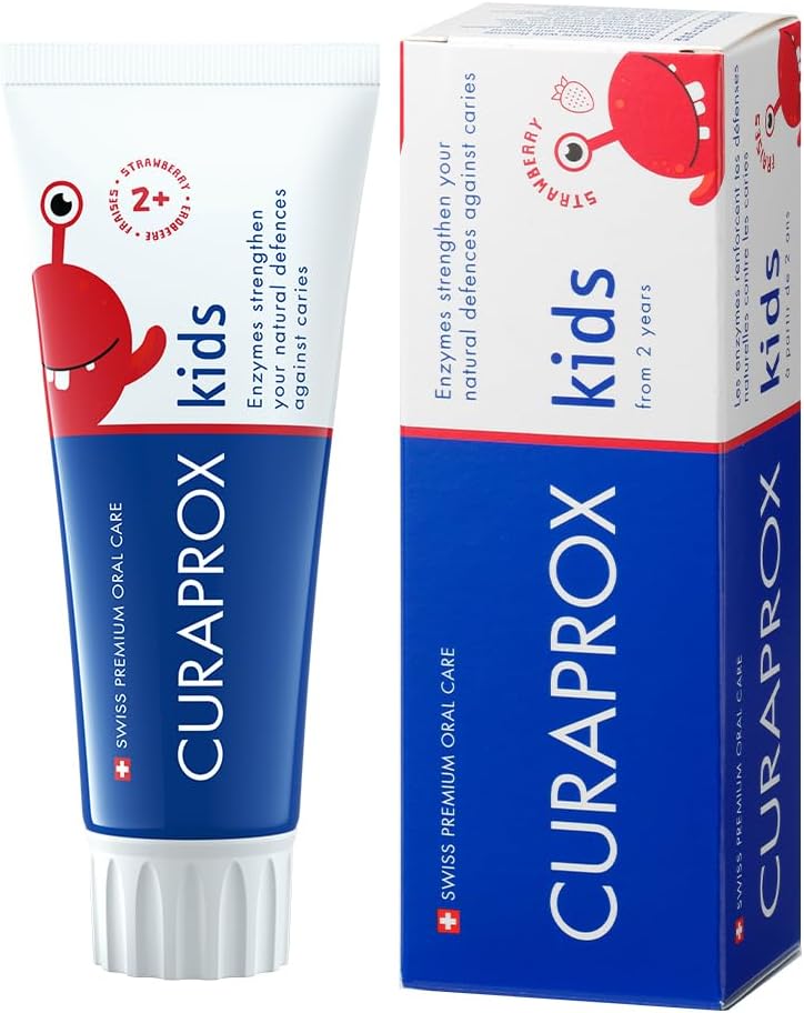 Kids Toothpaste CS Strawberry Flavour I 60ml Fruity Toothpaste for Children 2+ Years with 950ppm Fluoride ISLS-Free, Microplastic-Free & Triclosan-Free I Gentle Oral Care