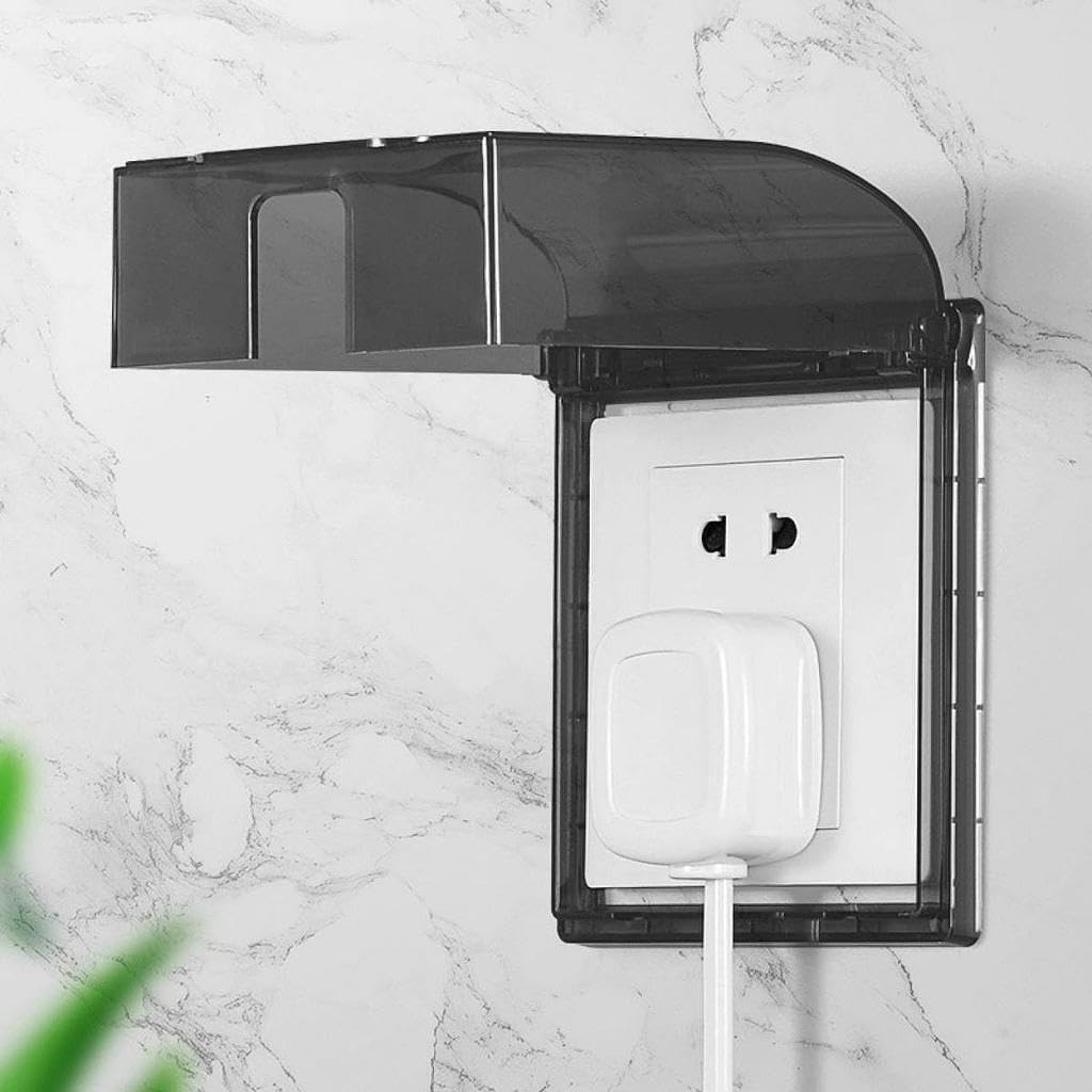 CALANDIS™ Single Outlet Cover Waterproof Protection for Home Improvement Socket Office Brown | Switch Plates & Outlet Covers | Electrical & Solar | Home Improvement