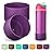 Alwenid 2PCS Silicone Water Bottle Boot for Owala 24 Oz, Anti-Slip Protective Sleeve Bottom Bumper Protector for FreeSip, Twist, and Flip Stainless Steel Water Bottles (Dark Purple)