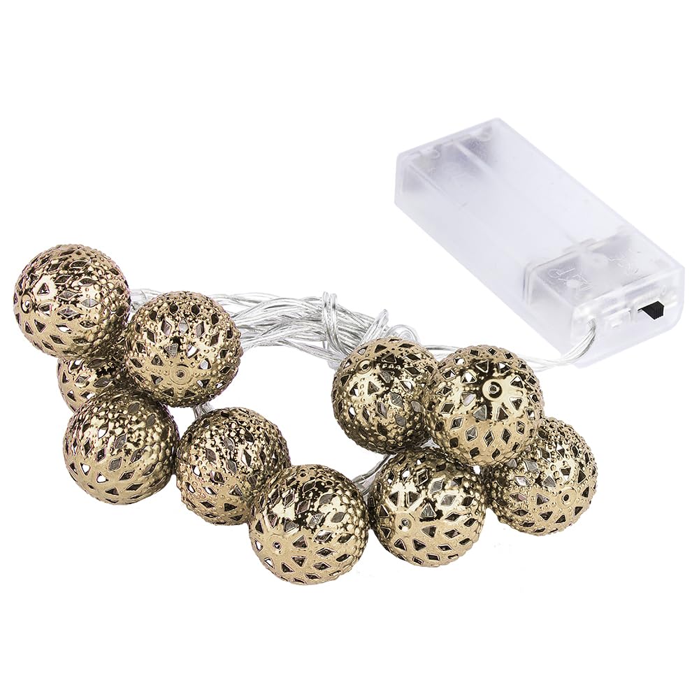 Ideen mit Herz LED-Lichterkette CHAMPAGNER-KUGELN | Warmweiß | | Mit Timer-Funktion