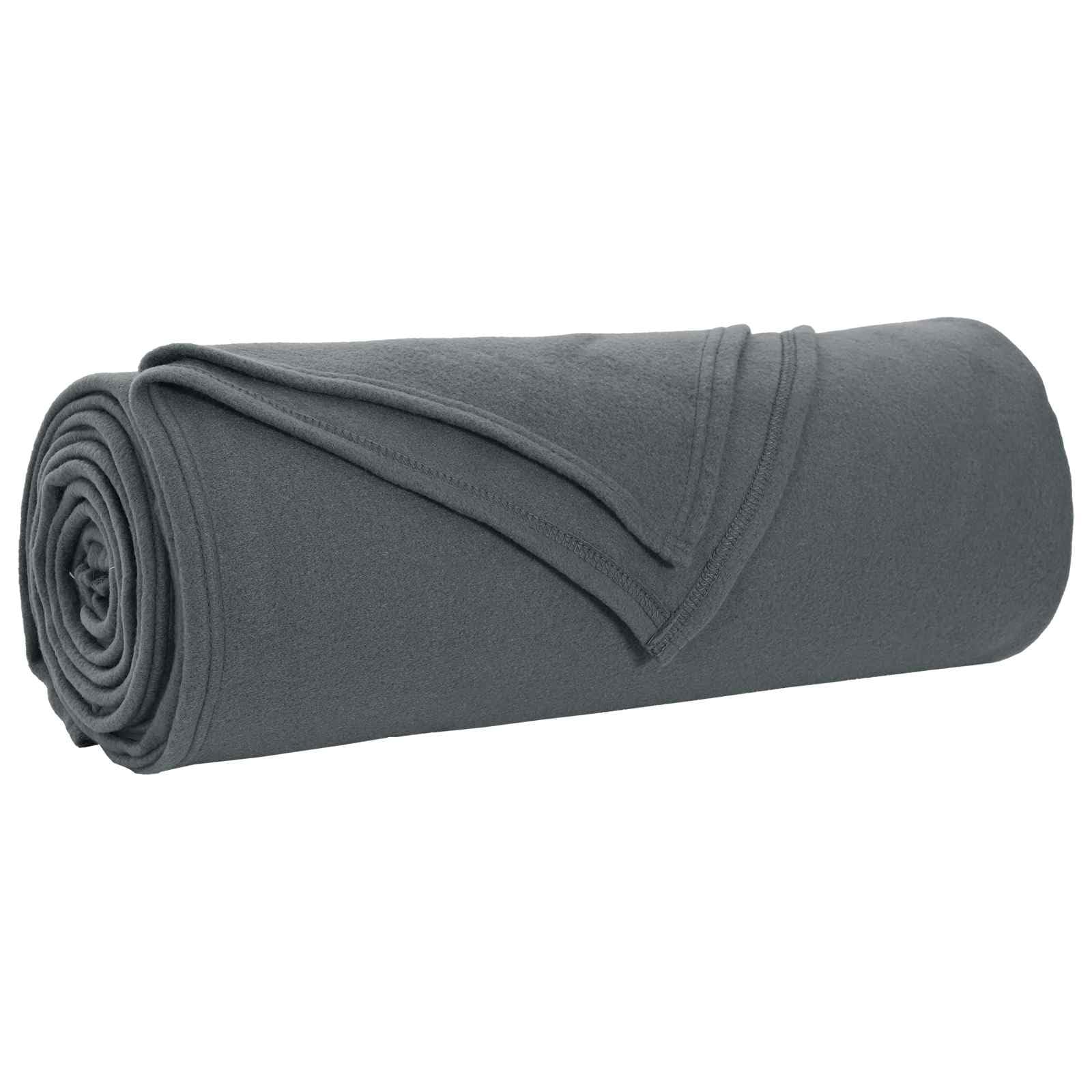 Coperta in Pile Grigio Scuro 6 Pezzi 350x270 cm Panno Morbido