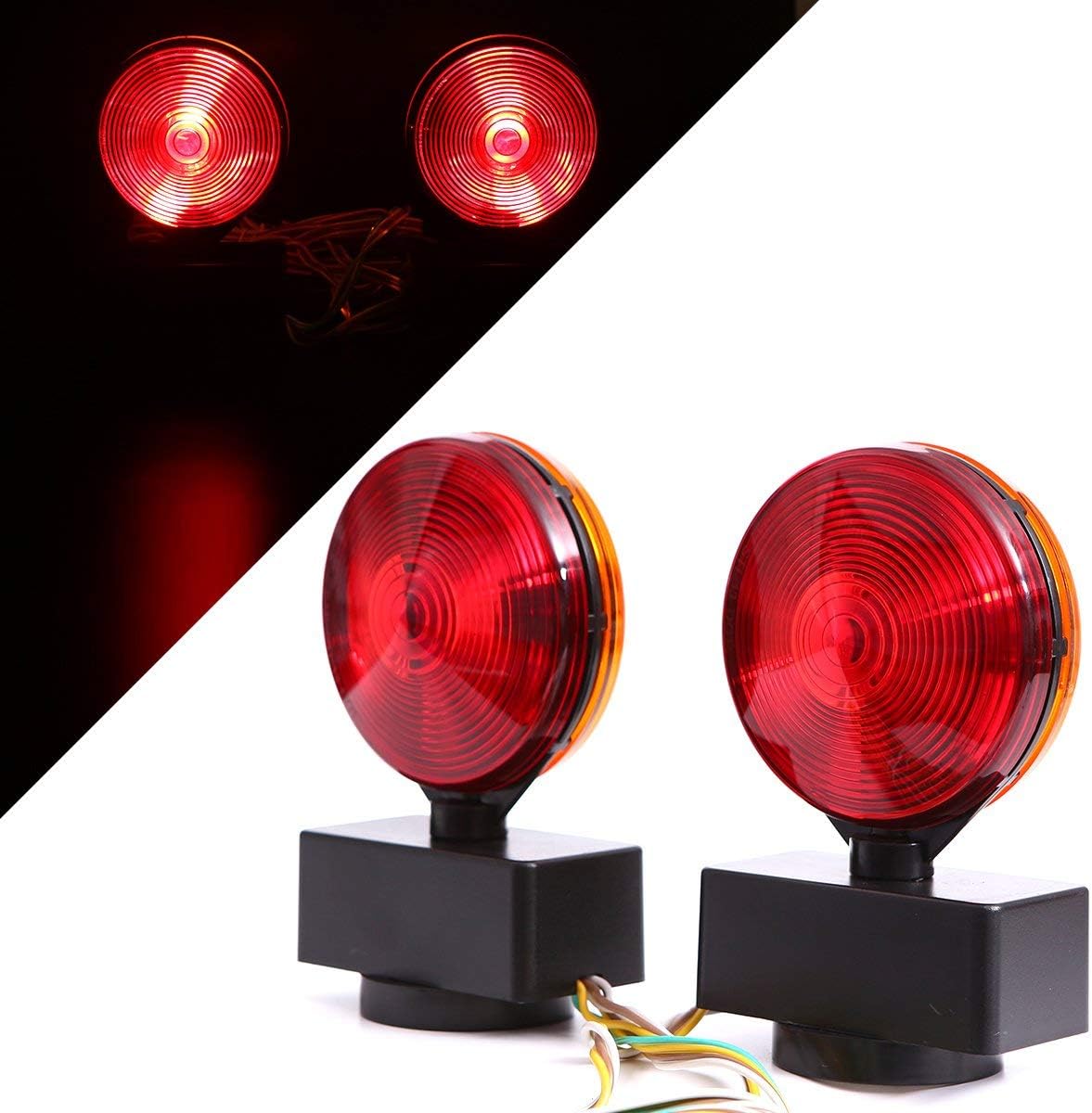 EAGLEKING High Mount Stop Lights. Trailer Light, Tail Lights, 12V Magnetic Towing Light Kit Multi-Function for: RV, Marine, Boat, Trailer for All Outdoor terrains DOT Compliant