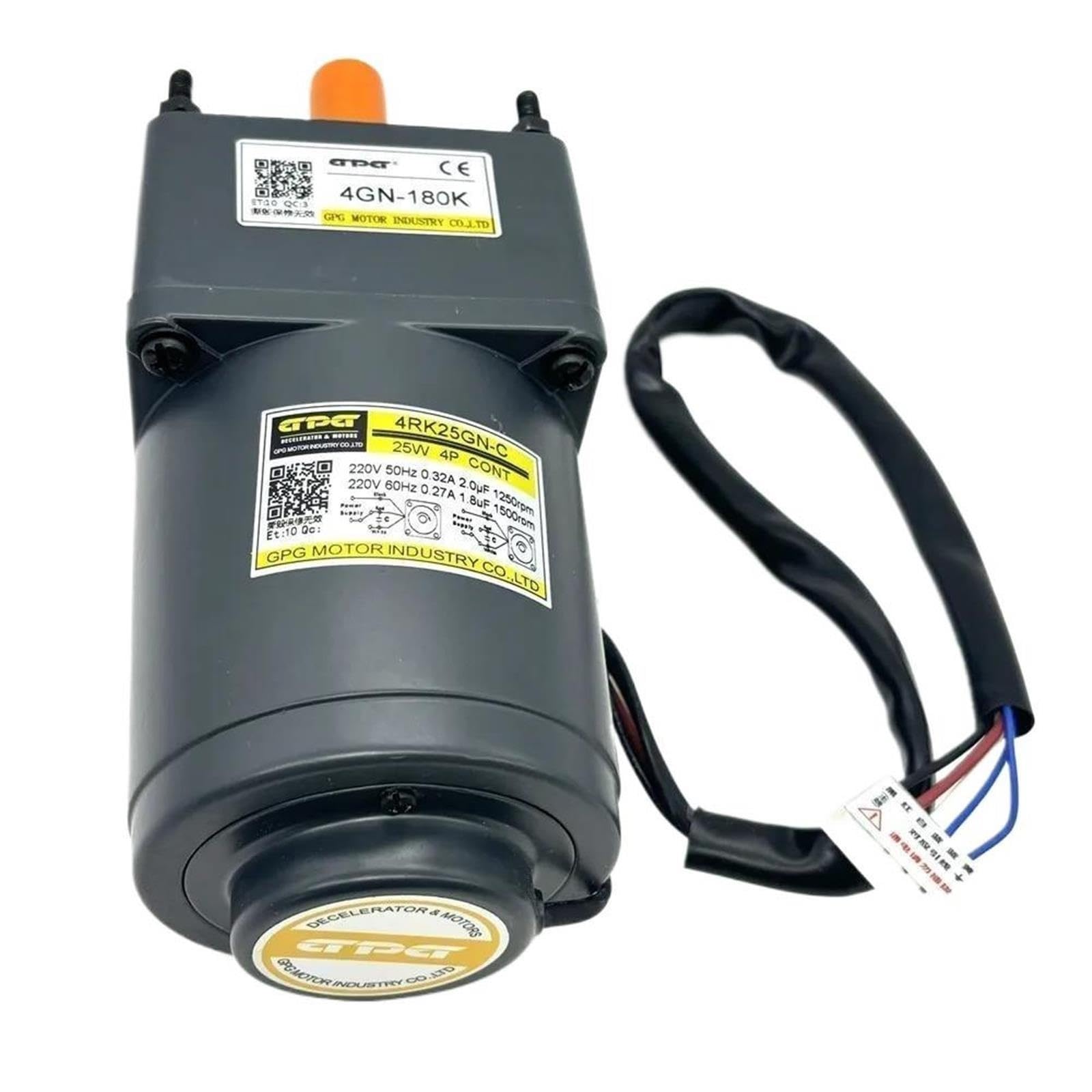 Średnica 80mm 25W 220V Zewnętrzny silnik elektryczny AC z reduktorem 4RK25GN-C 4GN-180K