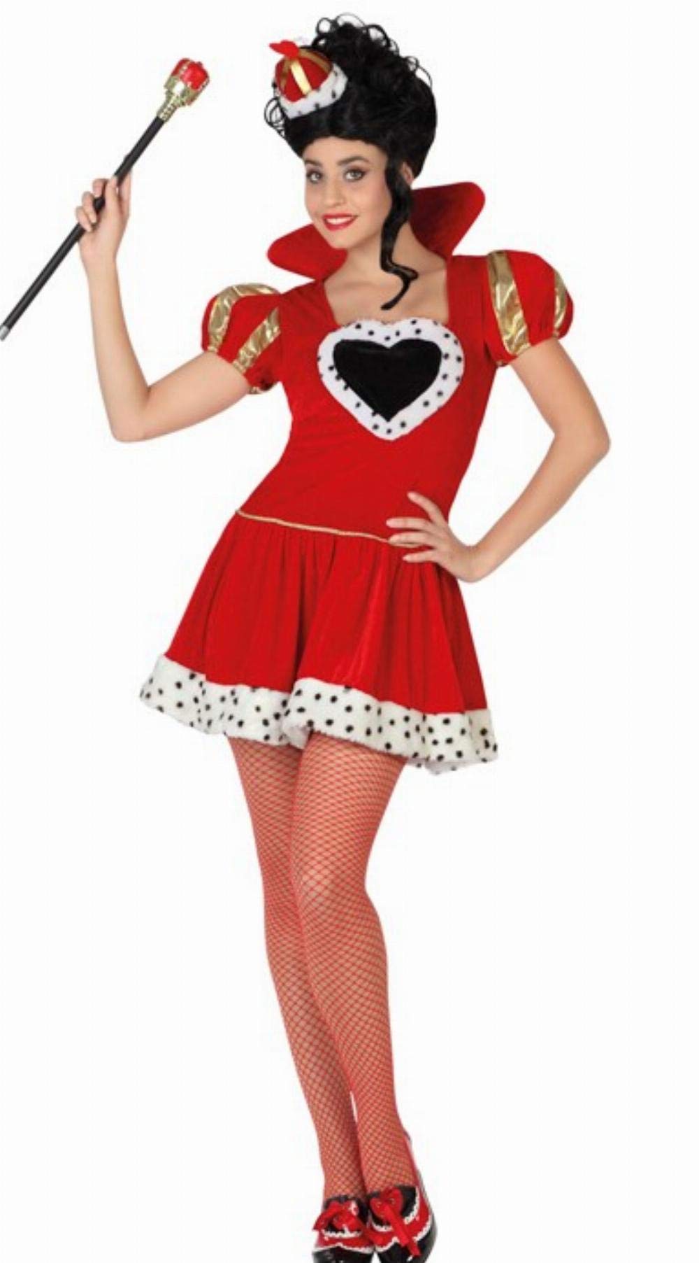 Atosa -26852 Queen Hearts Costume, Red, M-L (26852)