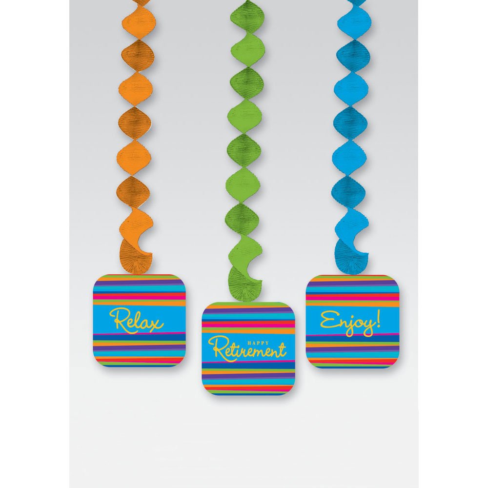 Retirement Stripes 3-D Dangling Cutouts