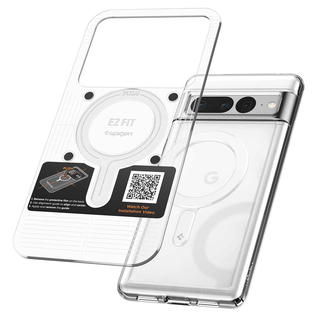 for MagSafe Ring Plate for Phone Case, Universal Wireless Charging Adapter for iPhone 17/16/15/14/13/12/11, Samsung Galaxy S26/S25/S24/Z Fold/Z Flip 7, Google Pixel 10/9 Series & More - White