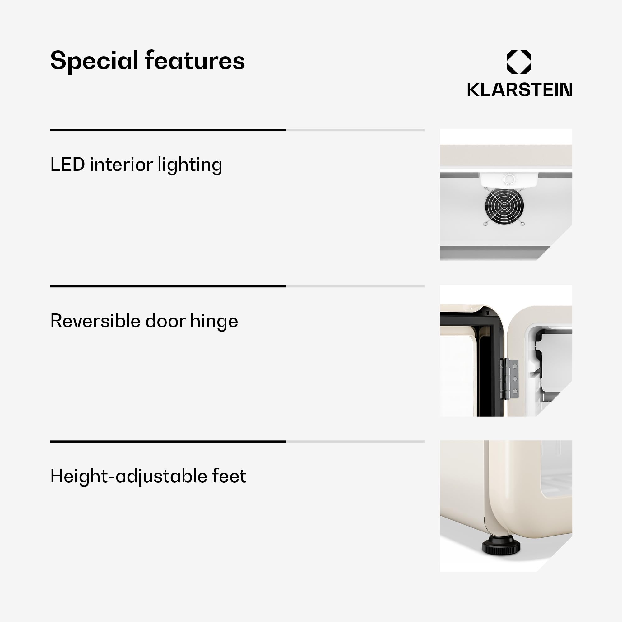 Klarstein Audrey Evo lodówka na napoje 45 l – lodówka na napoje ze szklanymi drzwiami, oświetlenie LED, regulacja temperatury 0–10°C, cicha praca