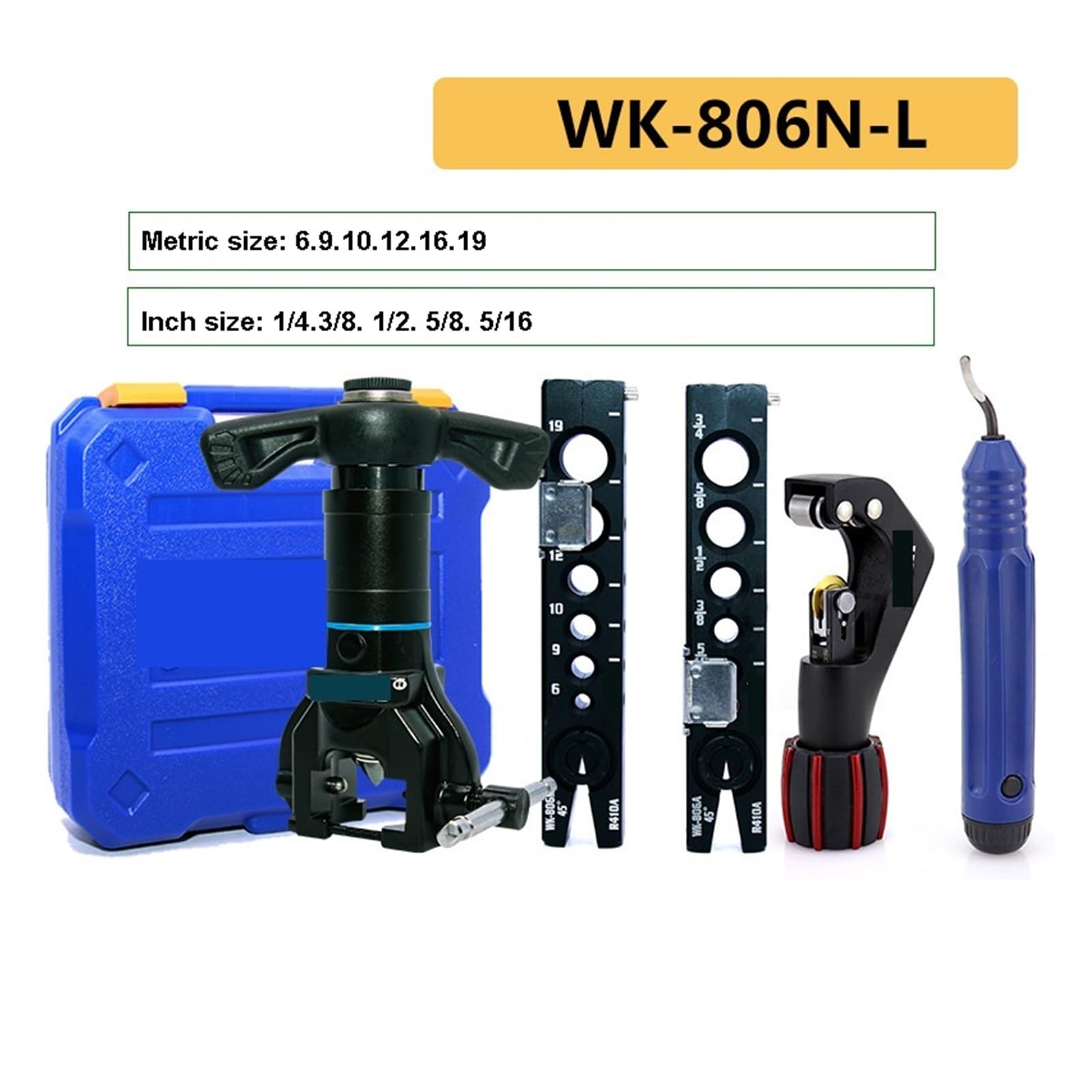 Roztłaczarka do rur, Ręczna wiertarka elektryczna, dwufunkcyjna elektryczna rozszerzarka do rur miedzianych, narzędzie chłodzące do rozszerzania rur WK-806N-L do rur miedzianych i aluminiowych