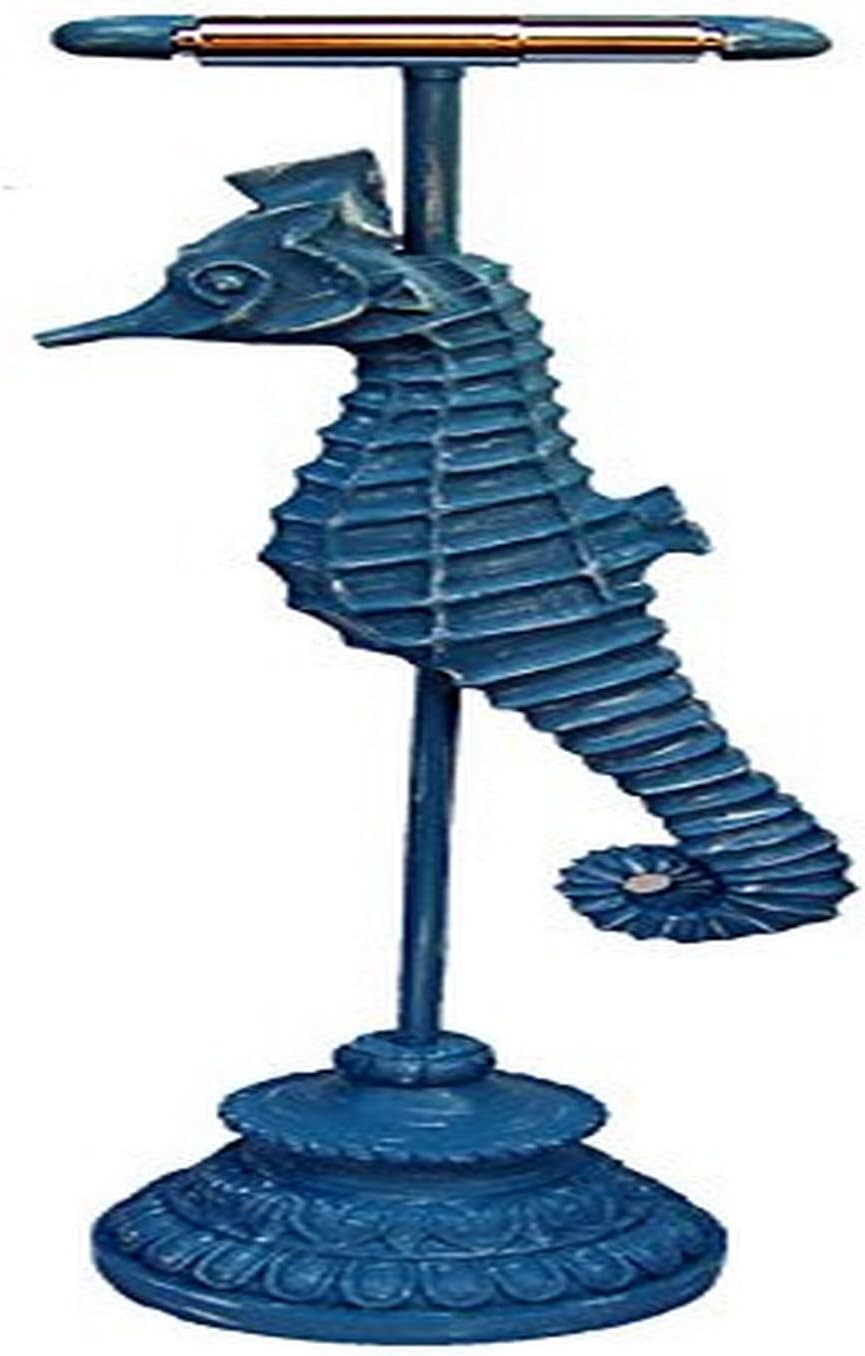 Hickory Manor House Seahorse Standing Toilet Paper Holder, Ocean Blue