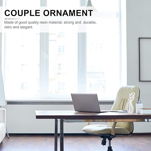 Miniatura 3 de HOMSFOU Figura de decoración para el hogar, personajes, figura de beso, estilo de escritorio, adorno de aniversario, decoración de mesa, estante