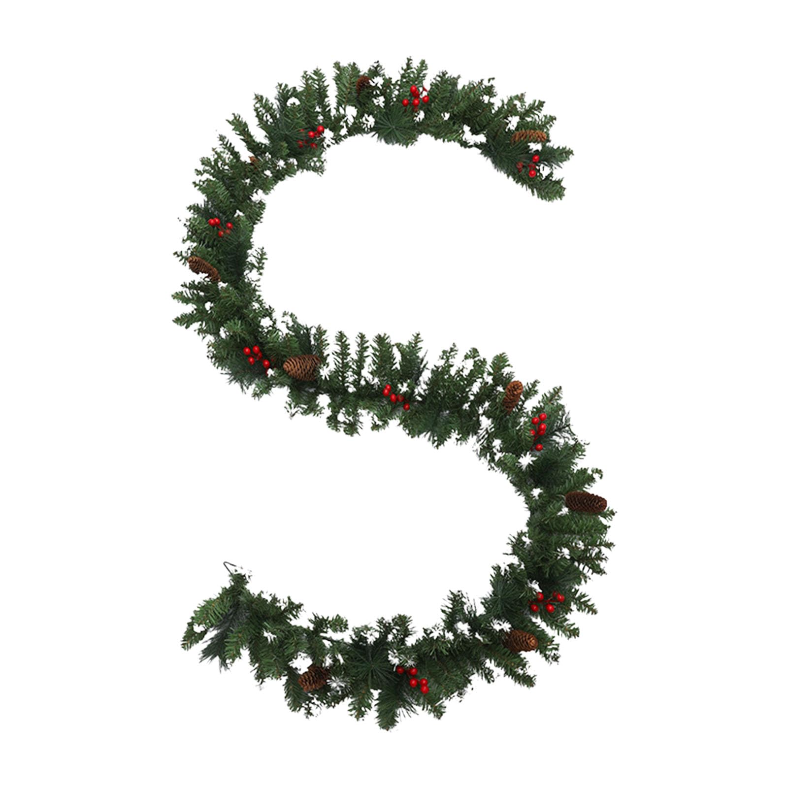 carotoe Premium Flocking Pine Christmas Garlands Flexible PVC Materials for Indoor Decorations and Festival Event Bendable Pine Garlands