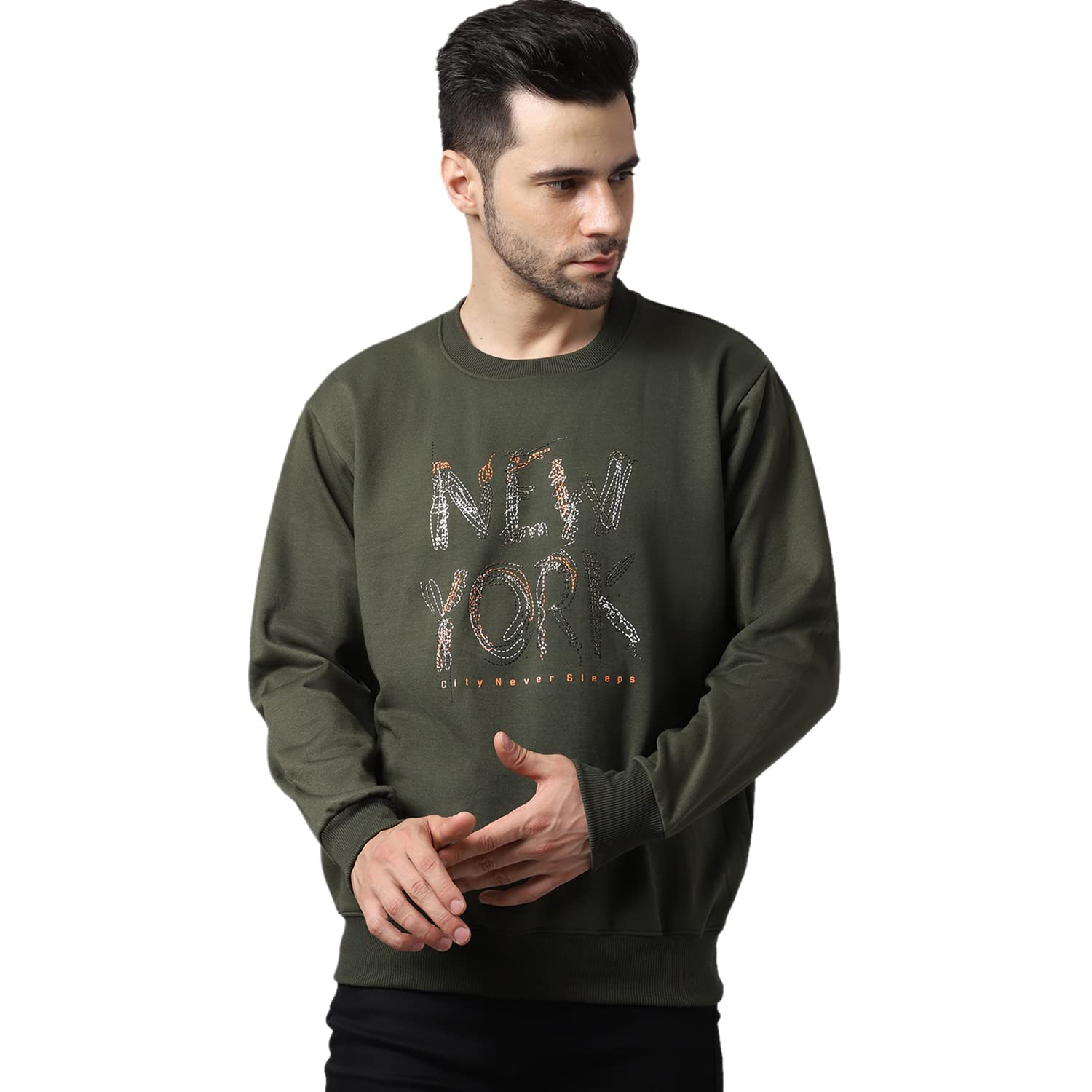 Fleece Round Neck Printed Sweatshirt for Men-SW_Printed_01-P-image-19