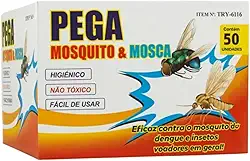 Kit Armadilha para Moscas e Mosquitos, 50 Unidades, Adesivo Pegajoso para Insetos