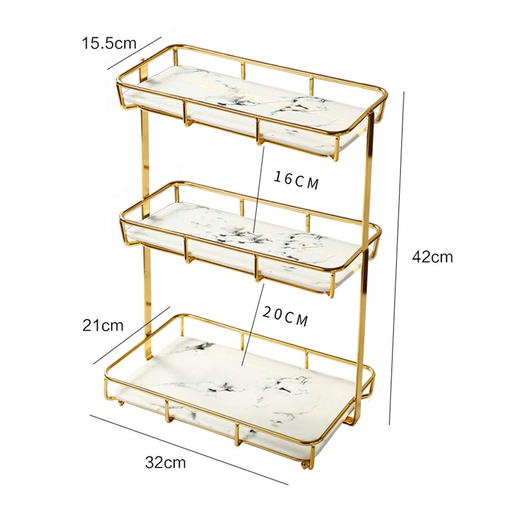 Scaffali da bagno squisiti Scaffale da bagno in vetro da bagno Scaffale da bagno quadrato, Bagno a 3 livelli, Scaffale cosmetico in piedi, Scaffale da bagno a 4 stili in vetro (Color : Style4)