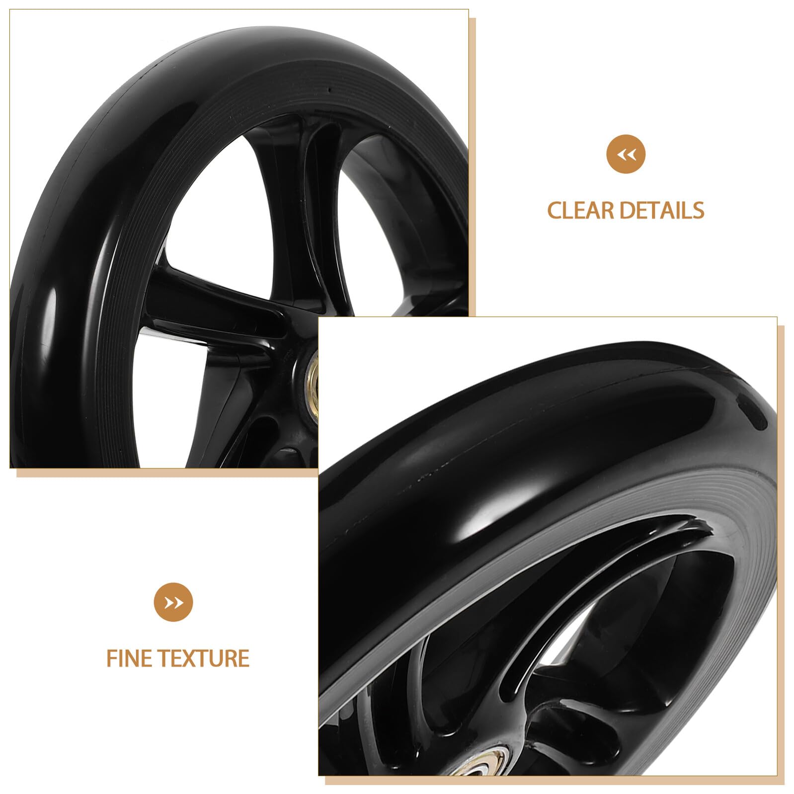 ifundom Ruedas de Pu para Scooter y Silla de Ruedas, 2 Piezas Resistentes al Desgaste y Rodamiento Fluido, Ideales para Patinetes y Uso en Trucos
