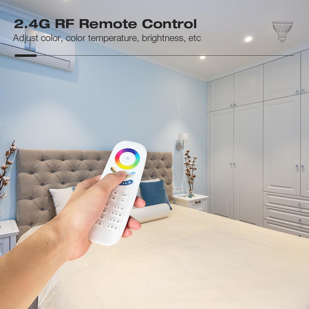 Upgrade PRO Version inteligentna żarówka MR16 GU5.3 LED żarówka 4 W ZigBee Wireless Smart Bulb DC 12 V RGB CCT przyciemniana Colour Floodlight kompatybilna z Hu/Amazon Echo Plus App Control