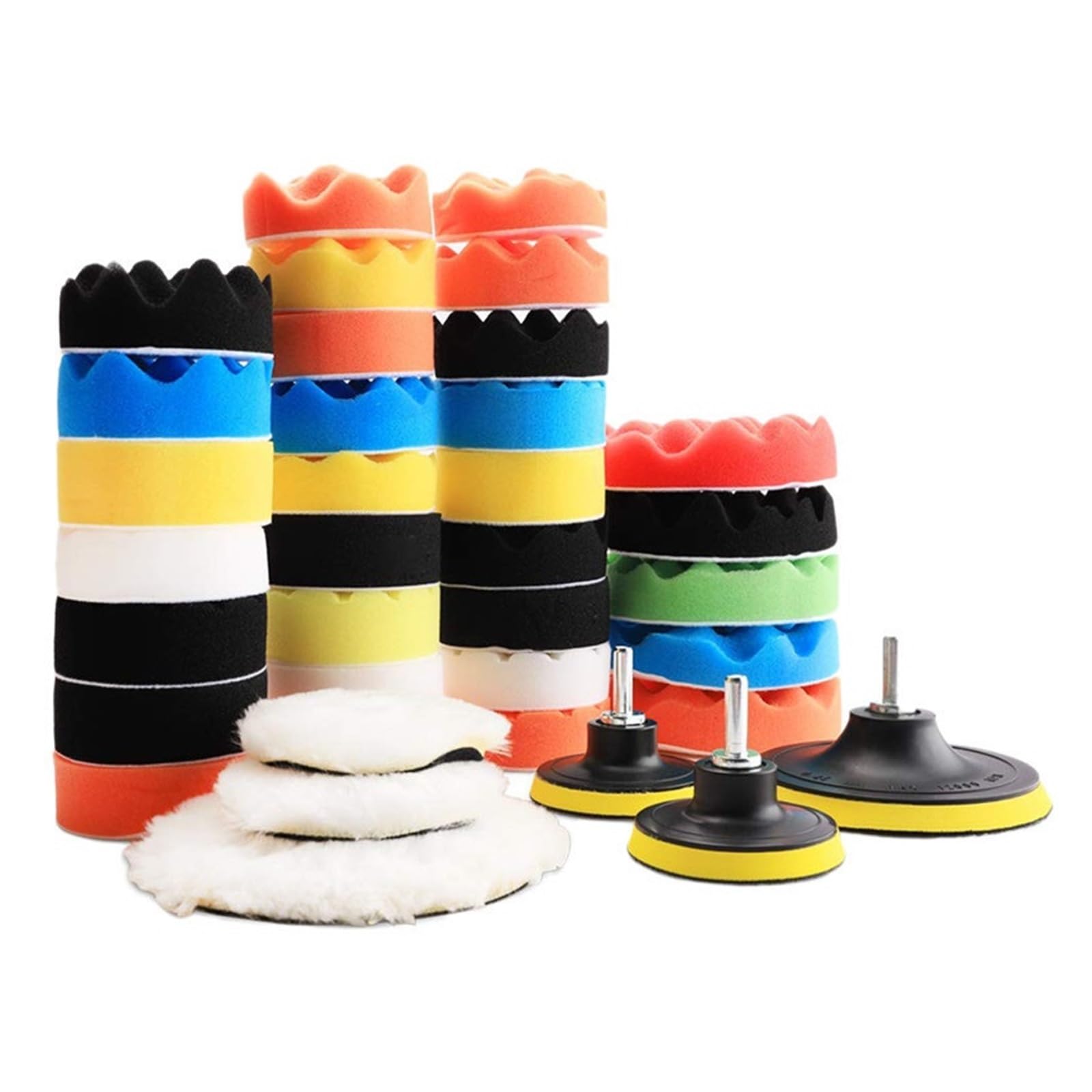 Zestaw gąbek polerskich do samochodów, gąbka polerska, maszyna polerująca, wosk, motocykli, pojazdów silnikowych, usuwa rysy(39 pcs)