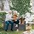 LHBGO 70 Gallon Storage Bench Deck Box for Patio Furniture with Armrest Bench Outdoor Storage
