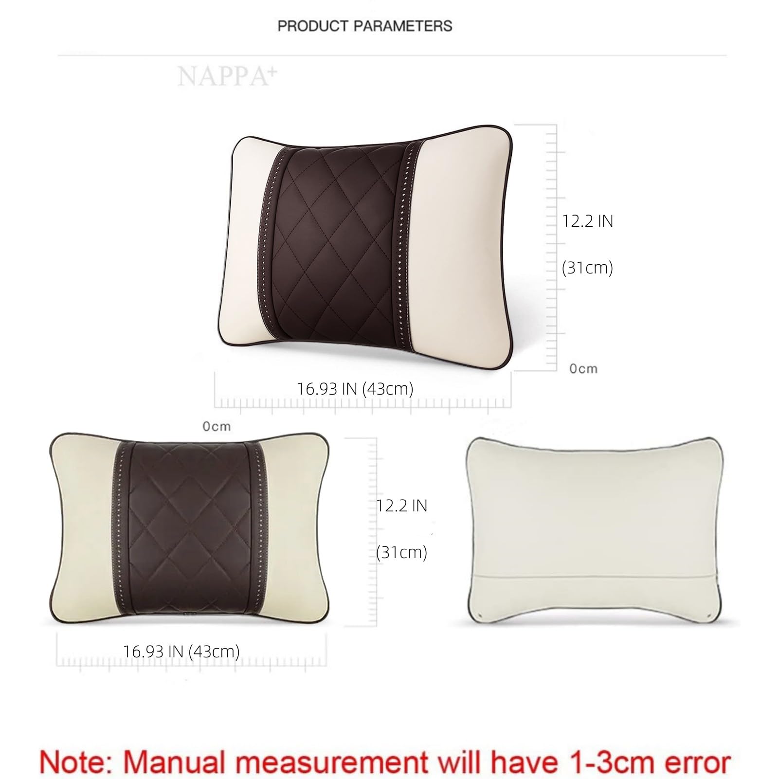 iEvaTEAGG Lumbar Support Pillows for Car Automotive Seat Cushions Lower Back Pillow for Mercedes Benz Maybach S-Class Waist Bolster Car Accessories