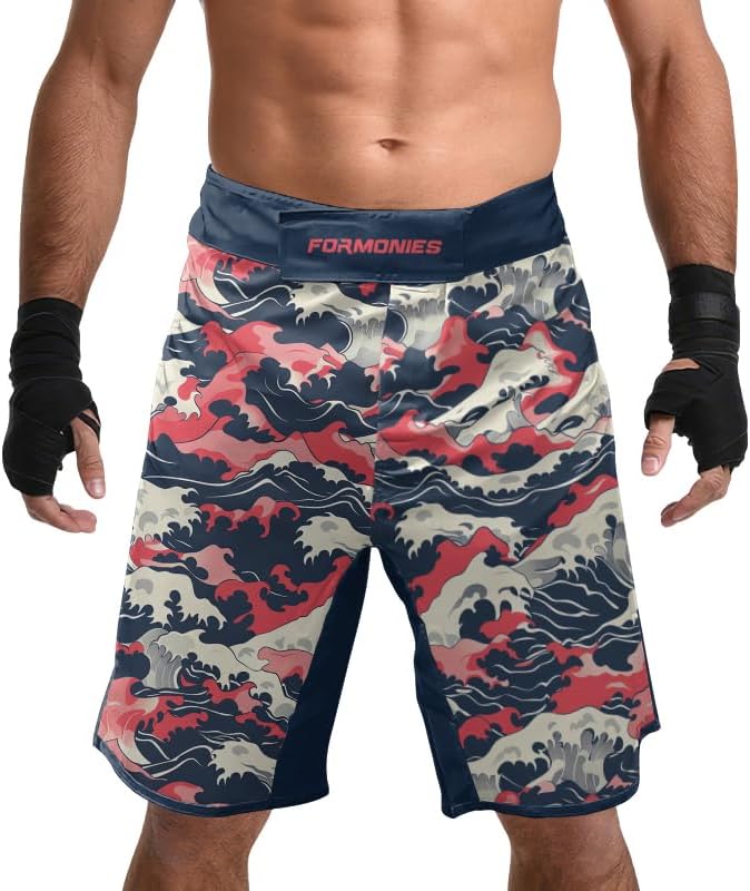 Camo Men's MMA Shorts for Workout Training - BJJ Fight Shorts for Jiu Jitsu Muay Thai Grappling