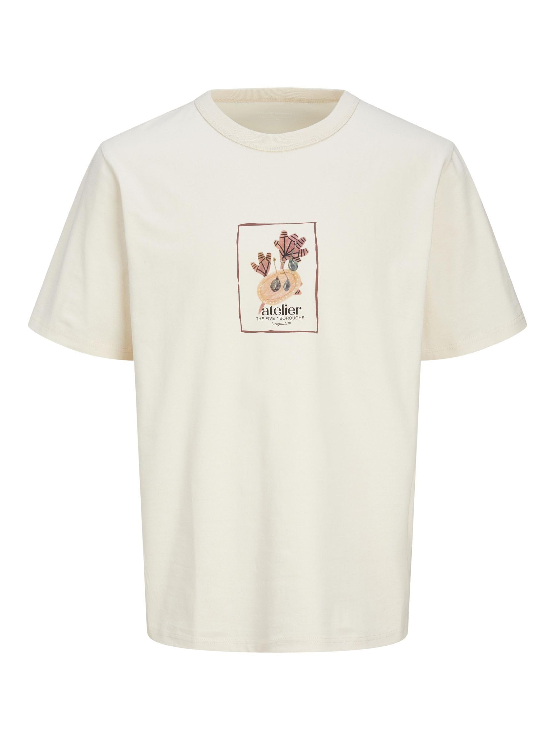 JACK & JONES Jorbrooklyn Graphic Tee Ss C.N, Buttercream, S