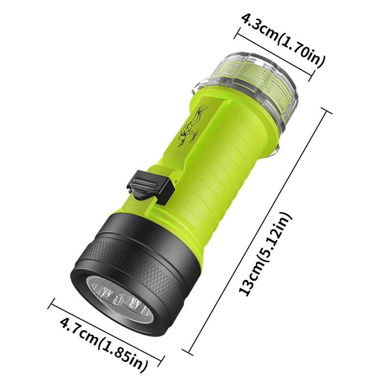 rockible Lampe de Poche de plongée sous-Marine, 2 Modes d'éclairage, Torche Lumineuse pour Sports sous-Marins et Camping
