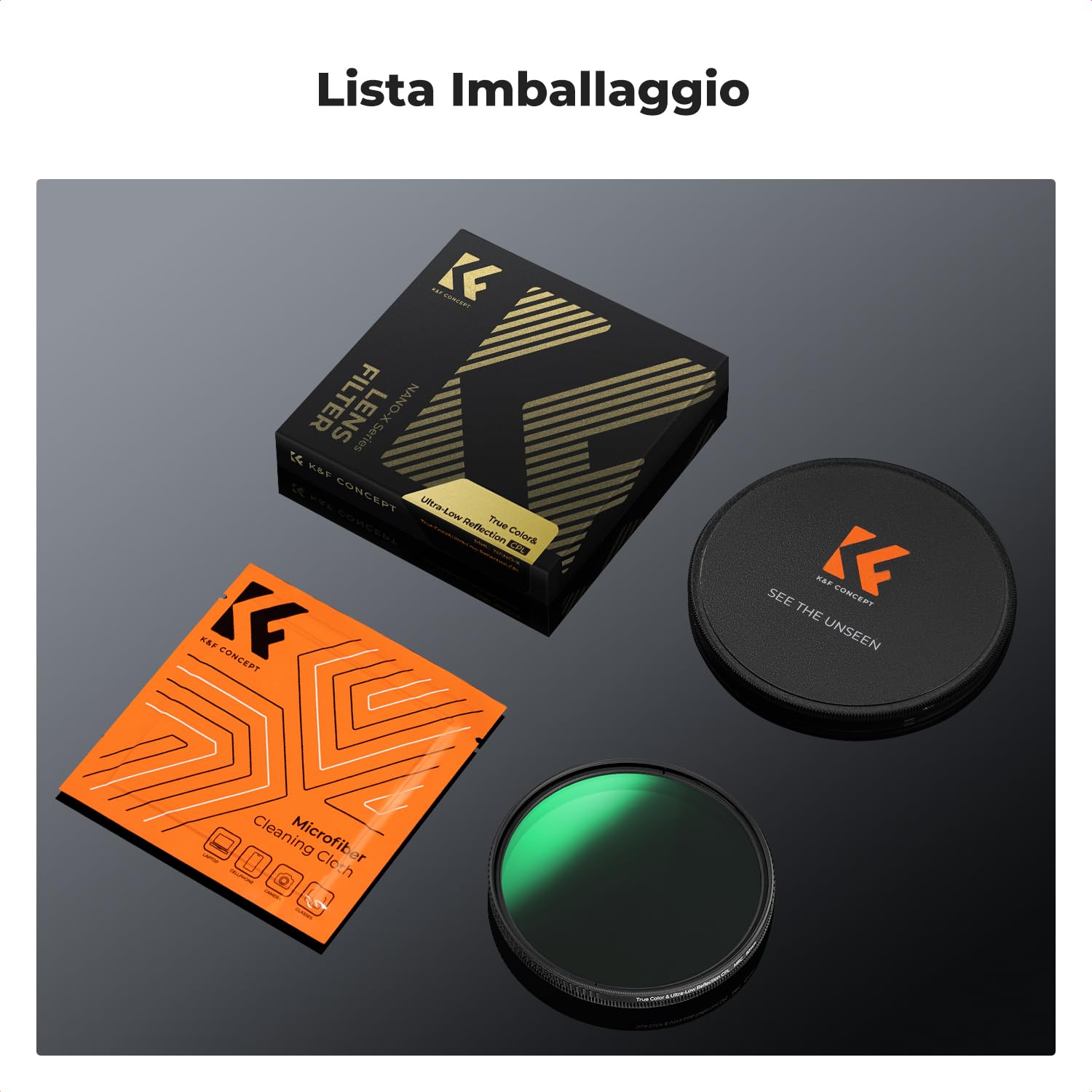 K&F CONCEPT Nano-Xcel 82mm Filtro Polarizzatore CPL True Color & Riflessione Ultrabassa, Filtro Polarizzatore Circolare In Vetro Ottico con 28 Strati Nano Rivestimento