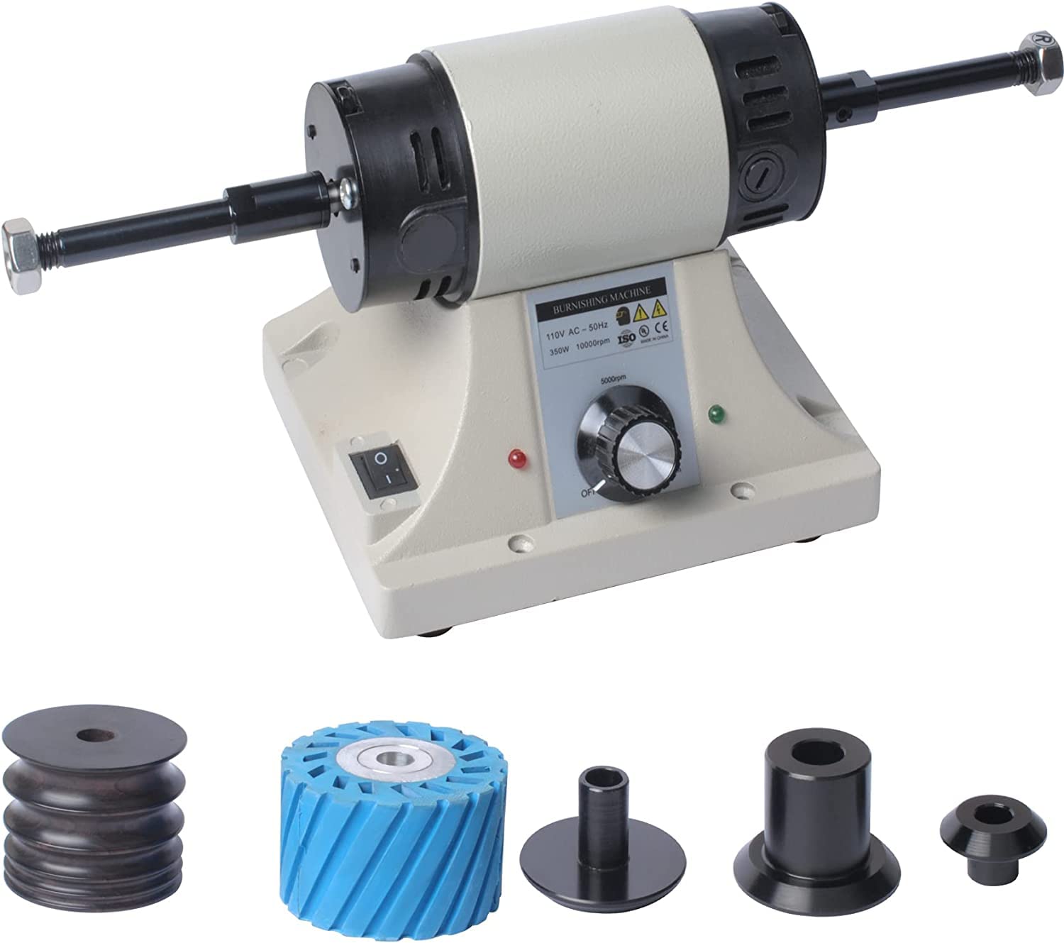 Máquina pulidora de cuero, con cabezal de pulido de palisandro ajustable, para todo tipo de cuero curtido vegetal, 8000 rpm, 110 V