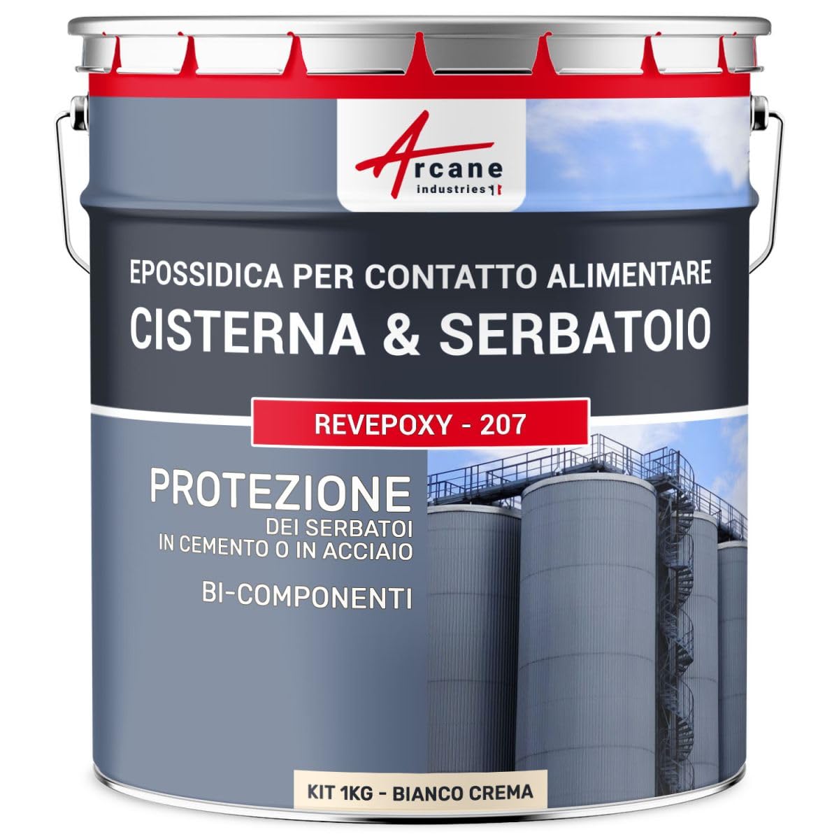 Resina epossidica alimentare - REVEPOXY - 207-1 kg Bianco Crema - RAL 9001 - ARCANE INDUSTRIES