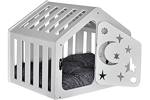 Layka: Modern Dog House, Indoor Dog Kennel, Wooden Dog Crate
