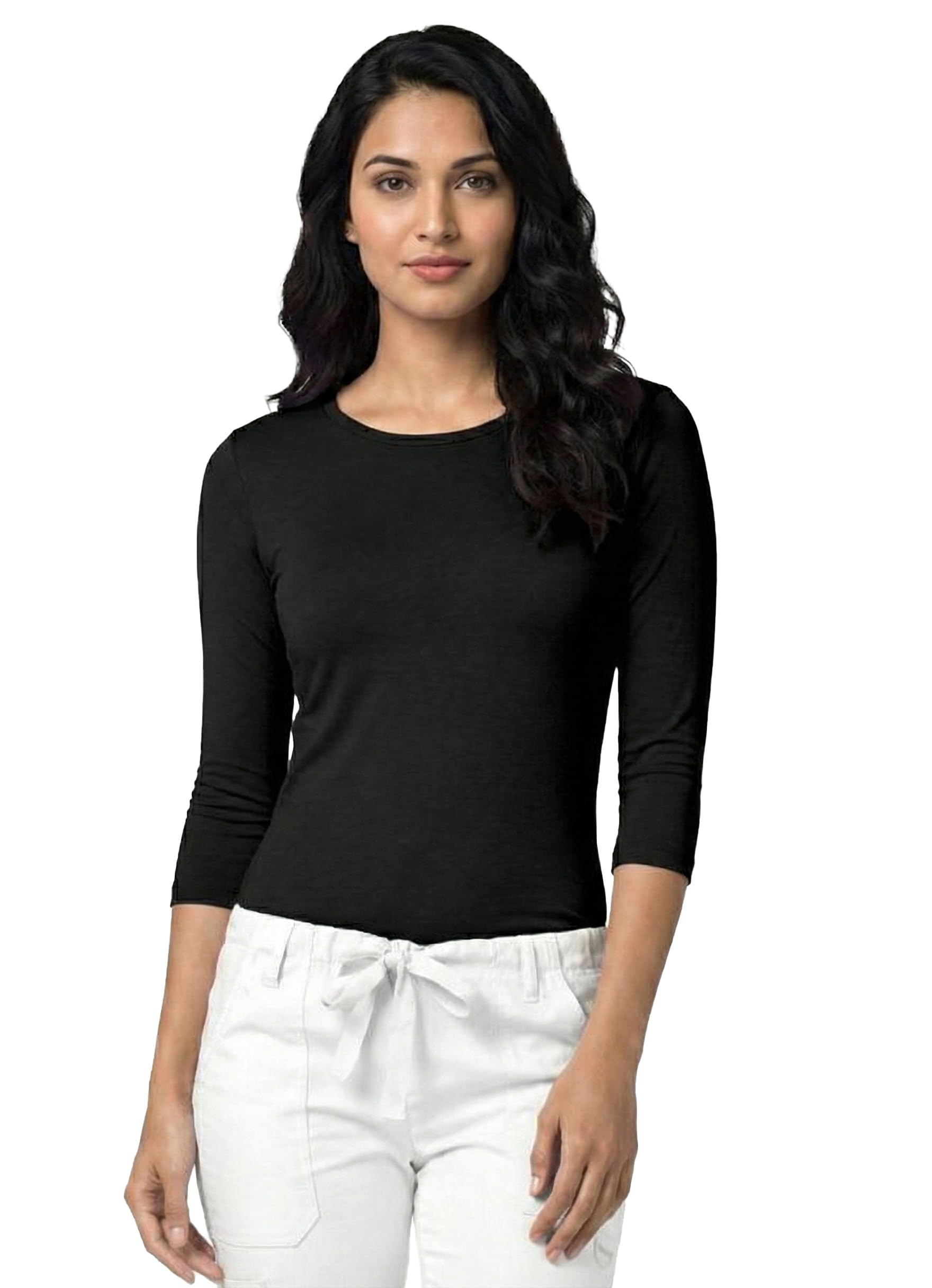 Women's 3-4th Sleeve Underscrub, Soft, Breathable Comfort Long Sleeve T-ShirtUnderscrub Tee