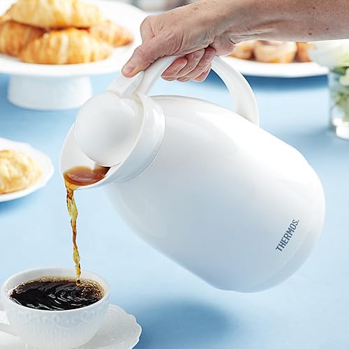 Miniatura 4 de Thermos Jarra de vidrio WHT de 34 onzas, paquete de 1, color blanco