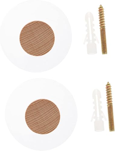 Colgador de mochila 2 juegos de gancho de madera maciza para utensilios de cocina, ganchos de madera para abrigos, bufandas, ganchos adhesivos para