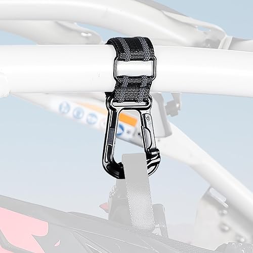 KEMIMOTO Paquete de 2 ganchos para colgar casco, jaula enrollable UTV, se adapta a tubos redondos de 1.5 a 2.0 pulgadas, solución de almacenamiento