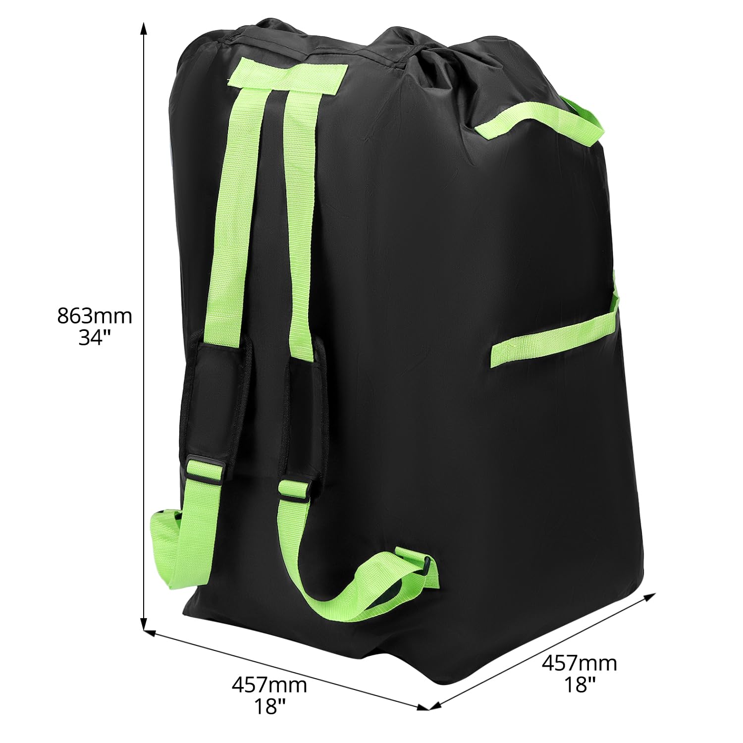 QWORK® Torba na siedzenie samochodowe, uniwersalna, 420D Oxford, torba z paskiem, do wózka, fotelika dziecięcego