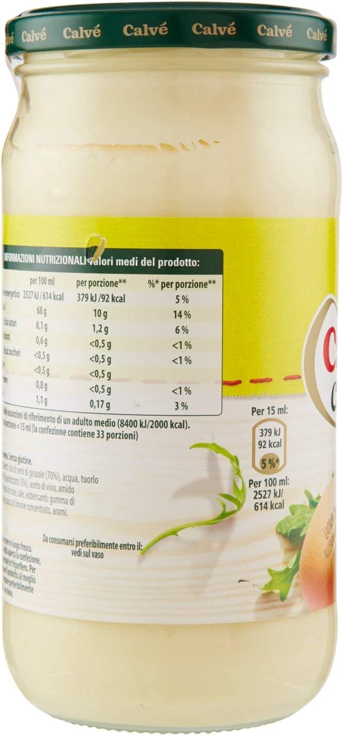 Calve Calvè Lot de 6 pots de sauce classique mayo classique 500 ml